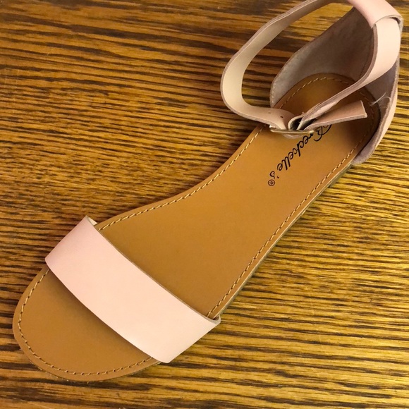 LAST ONE SZ 7 New Blush Sandals w/ Ankle Strap - Picture 3 of 4